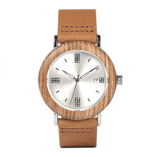 Sheriff Wooded Watch - For Woman