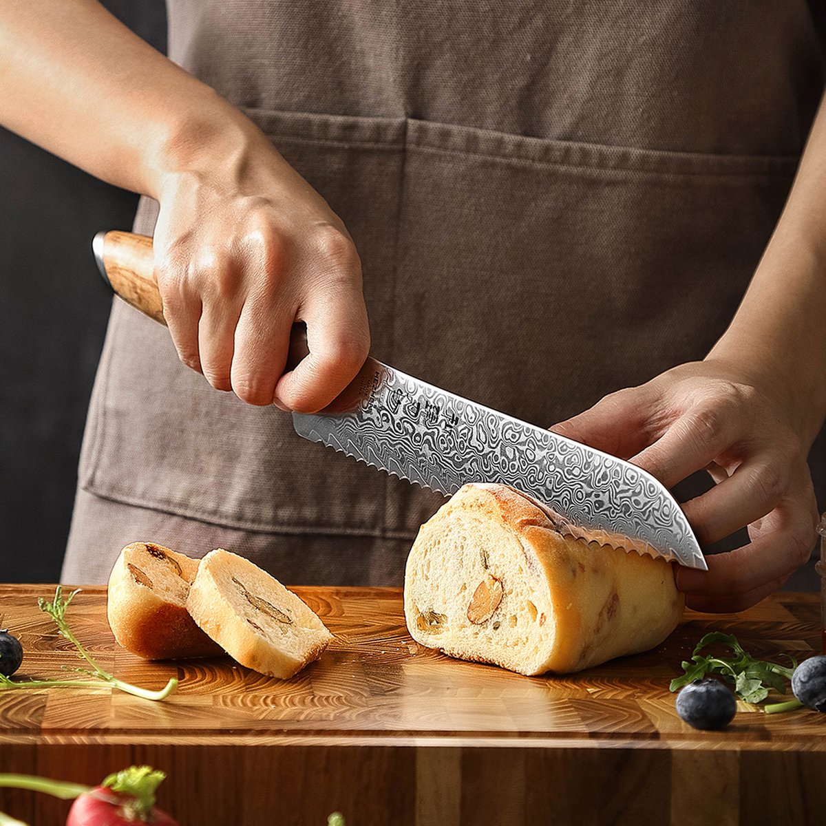 The Gourmet Line: Damascus Chef Knife Set