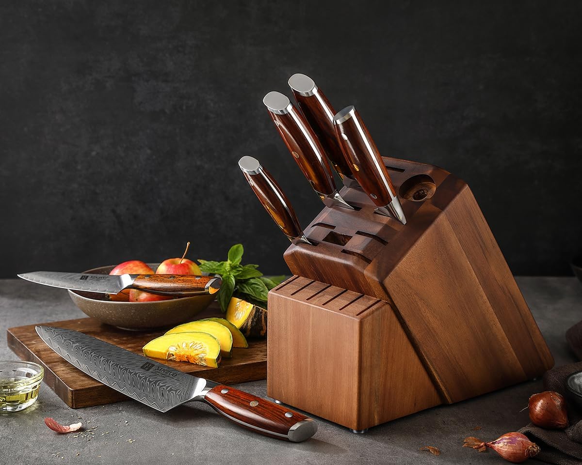 The Master Chef's 15-Piece Damascus Steel Knife Set