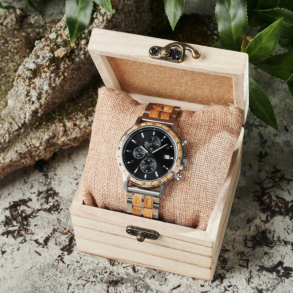 Silver Radiance Chronograph Military Watch - For Man