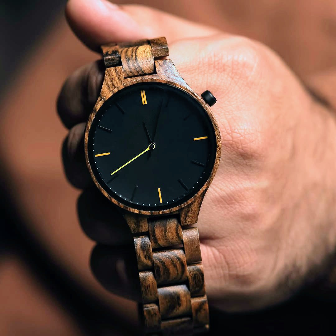 Men's HandMade Series Zebra Wood Watch