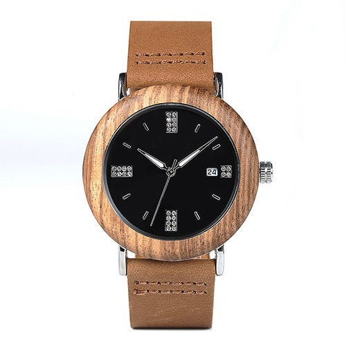 Sheriff Wooded Watch - For Woman