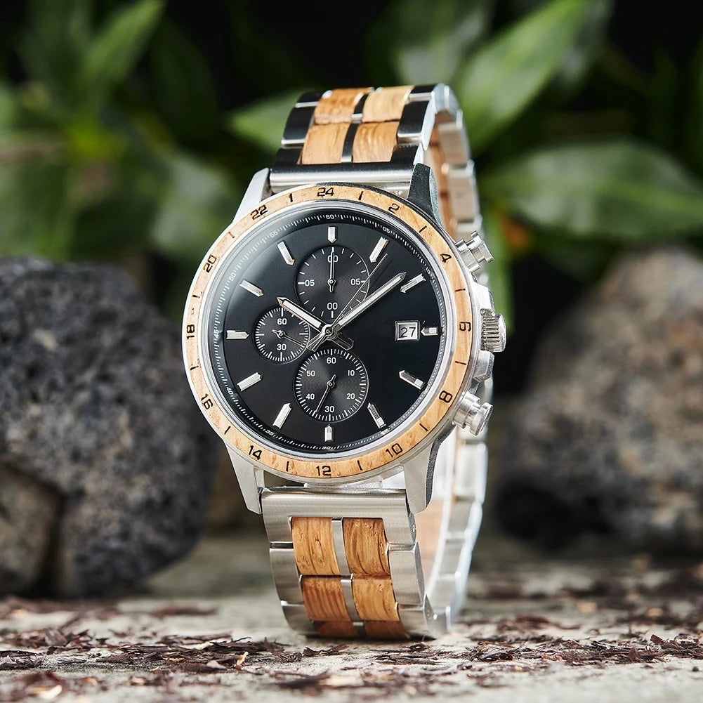 Silver Radiance Chronograph Military Watch - For Man