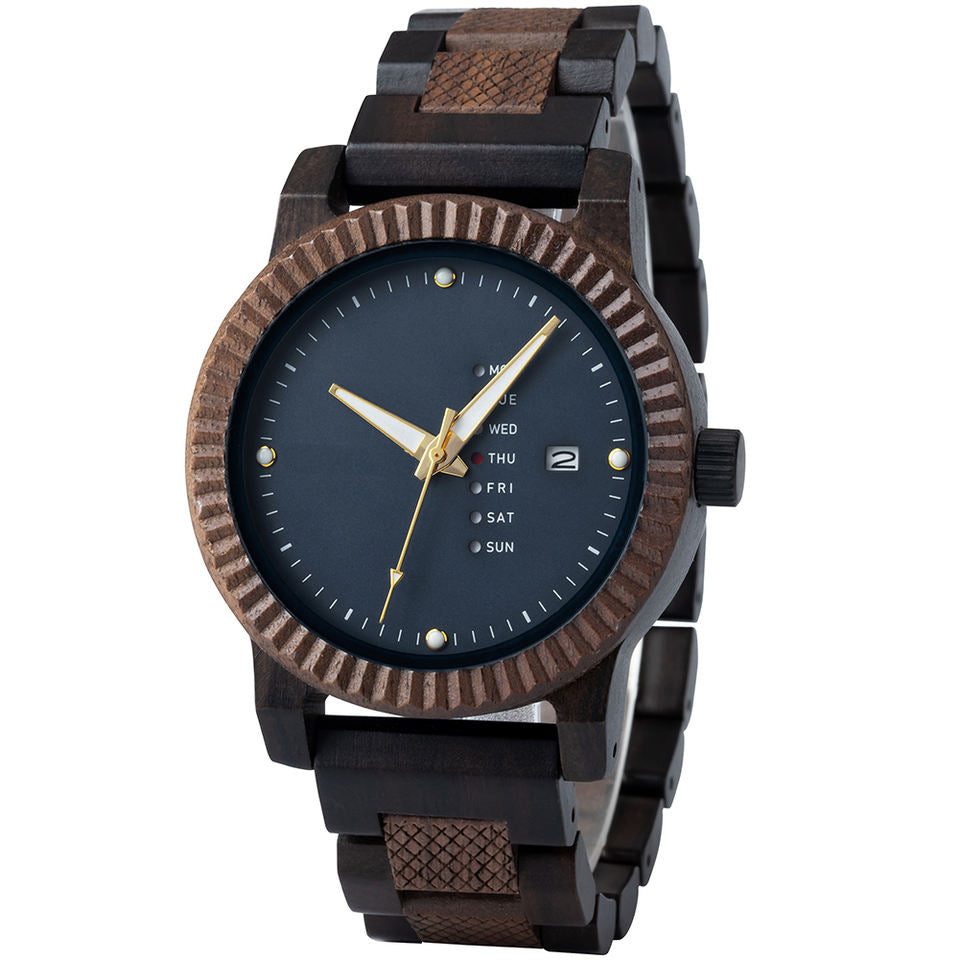 Gold Mine Wooden Watch - For Man
