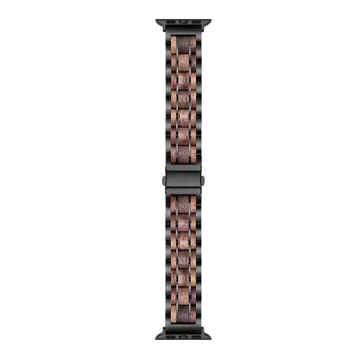 iWatch Black + Stainless steel Watch Strap - For Apple Watch