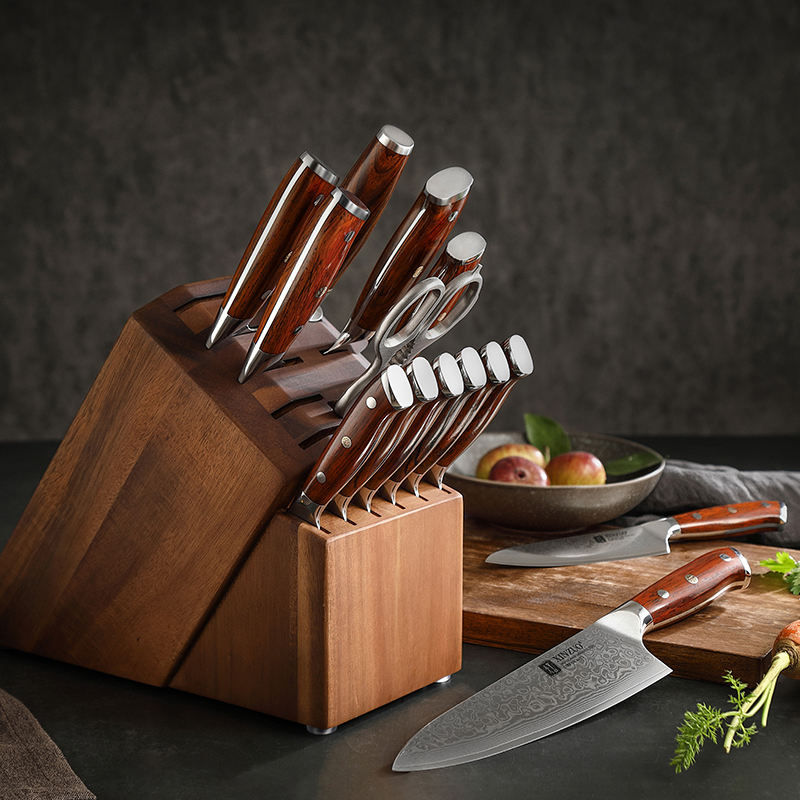 The Master Chef's 15-Piece Damascus Steel Knife Set
