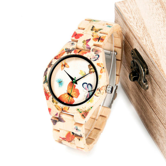 Butterfly Print Timepiece