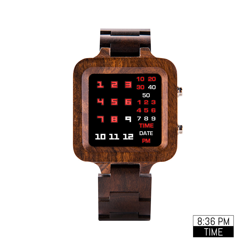 Limited Edition Digital Wooden Watch - For Man