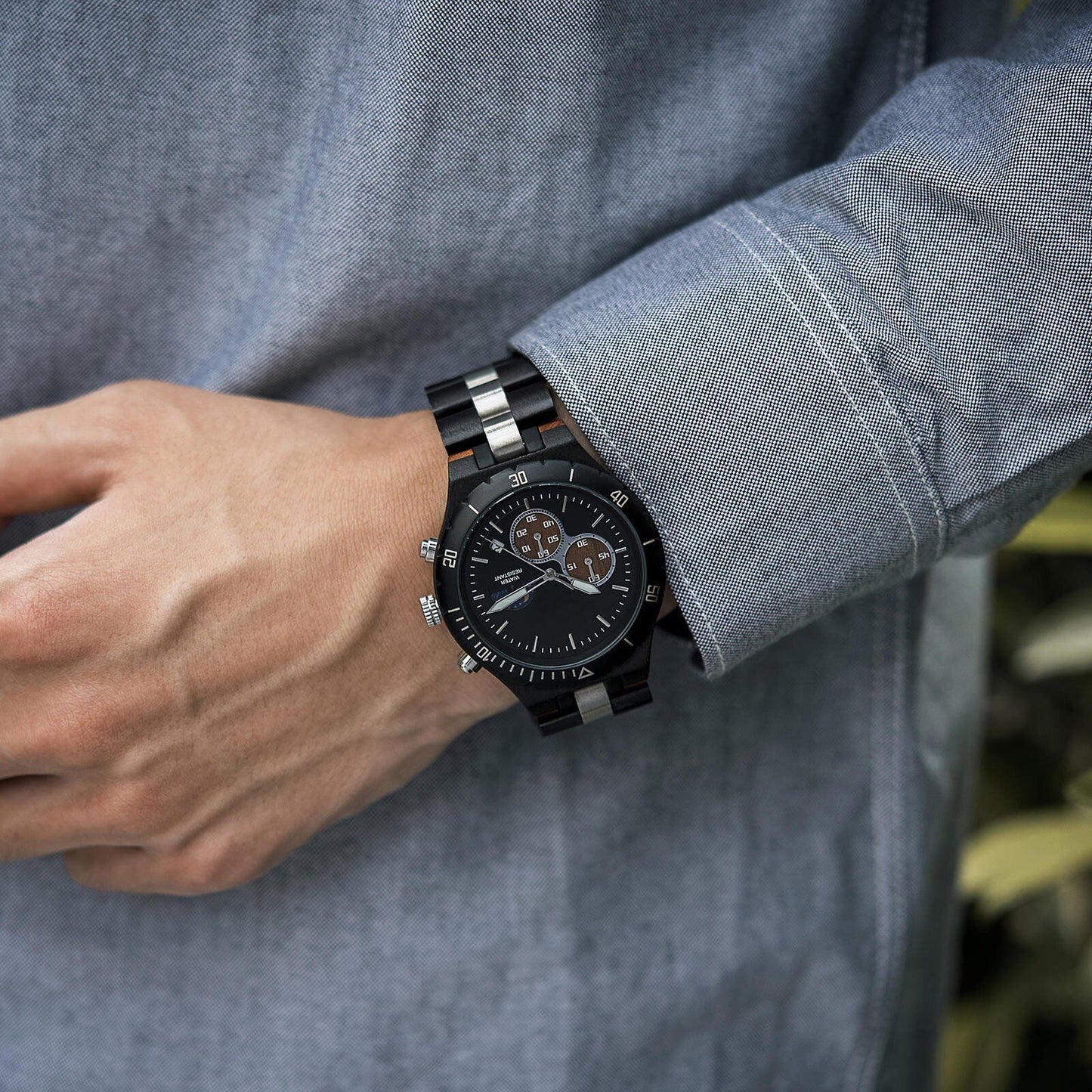Alfa Male Luxury Black Chronograph Watch  - For Man