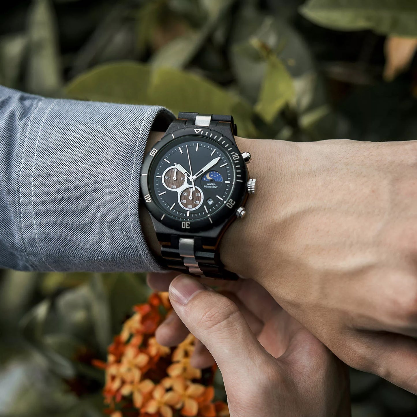 Alfa Male Luxury Black Chronograph Watch  - For Man