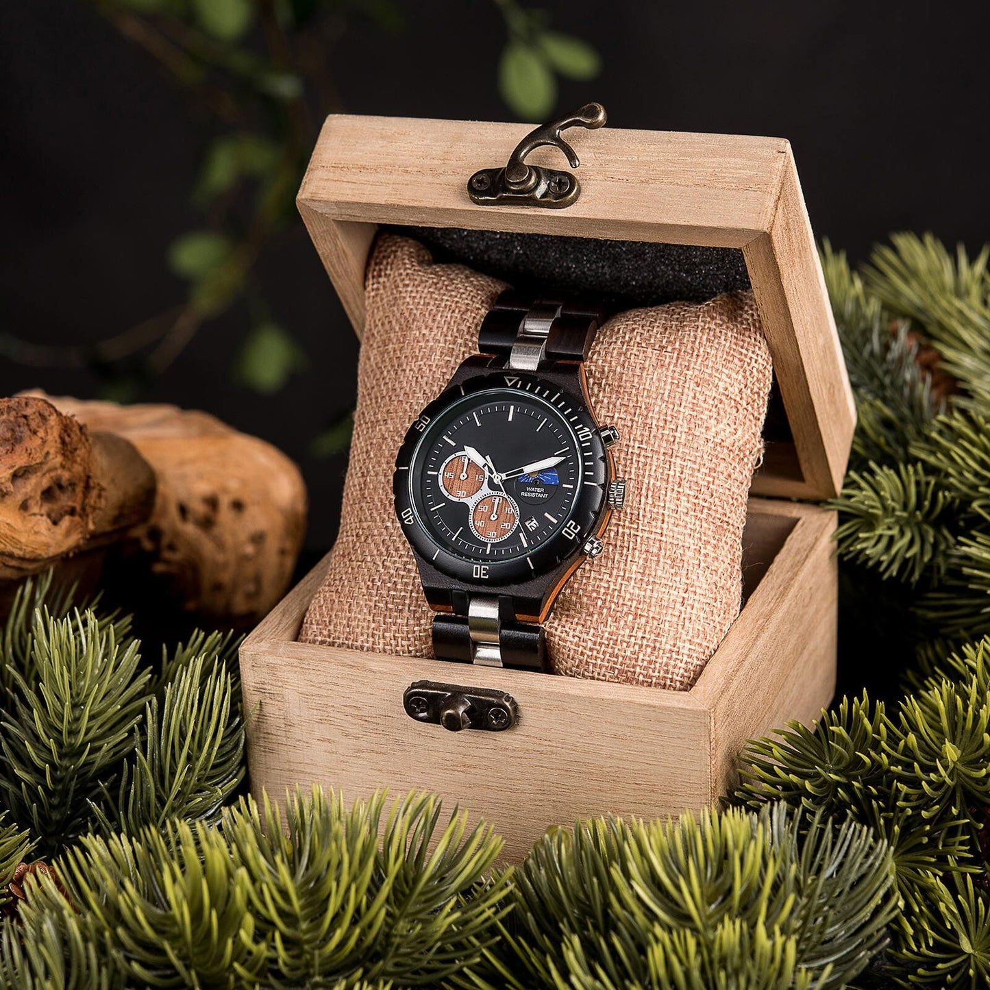 Alfa Male Luxury Black Chronograph Watch  - For Man