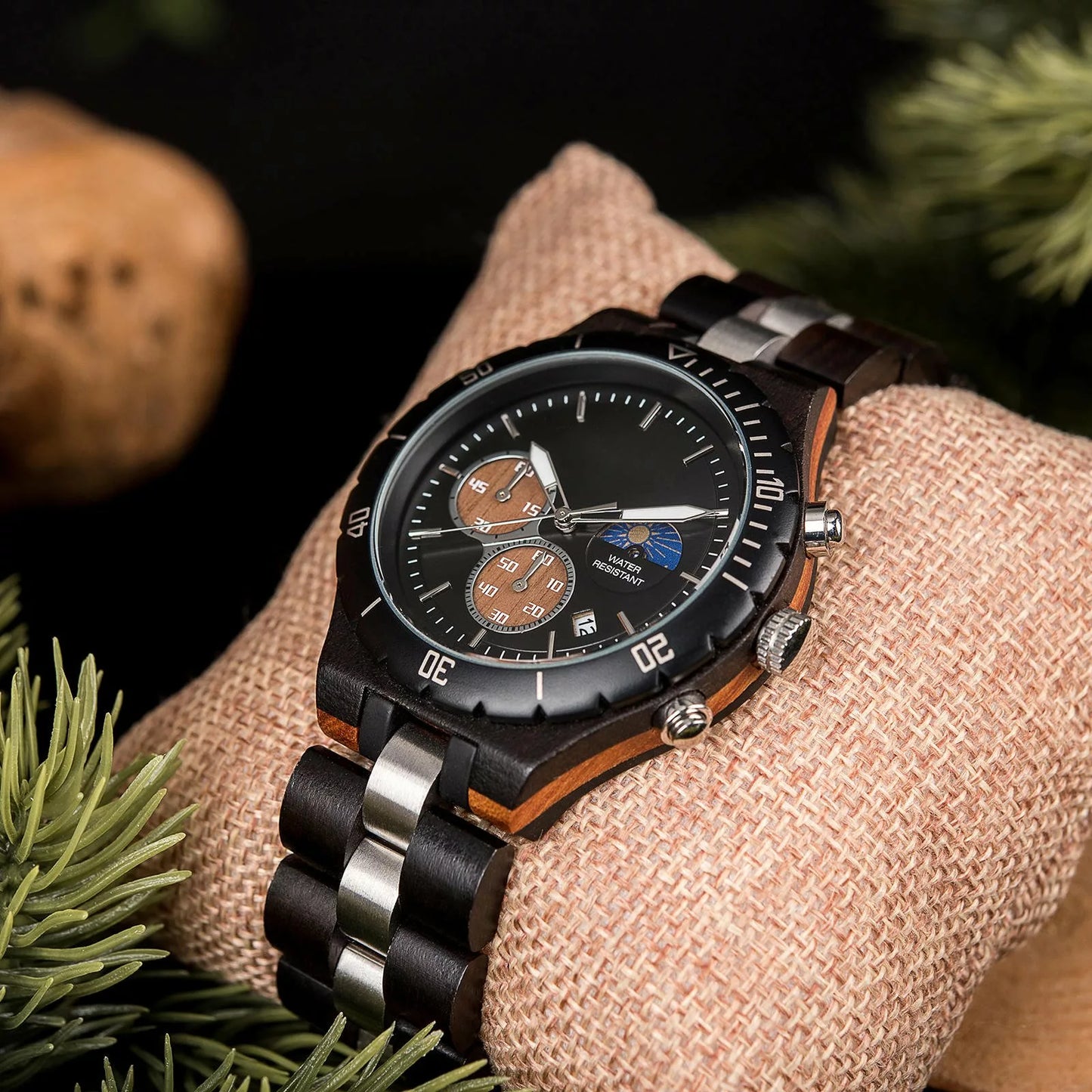 Alfa Male Luxury Black Chronograph Watch  - For Man