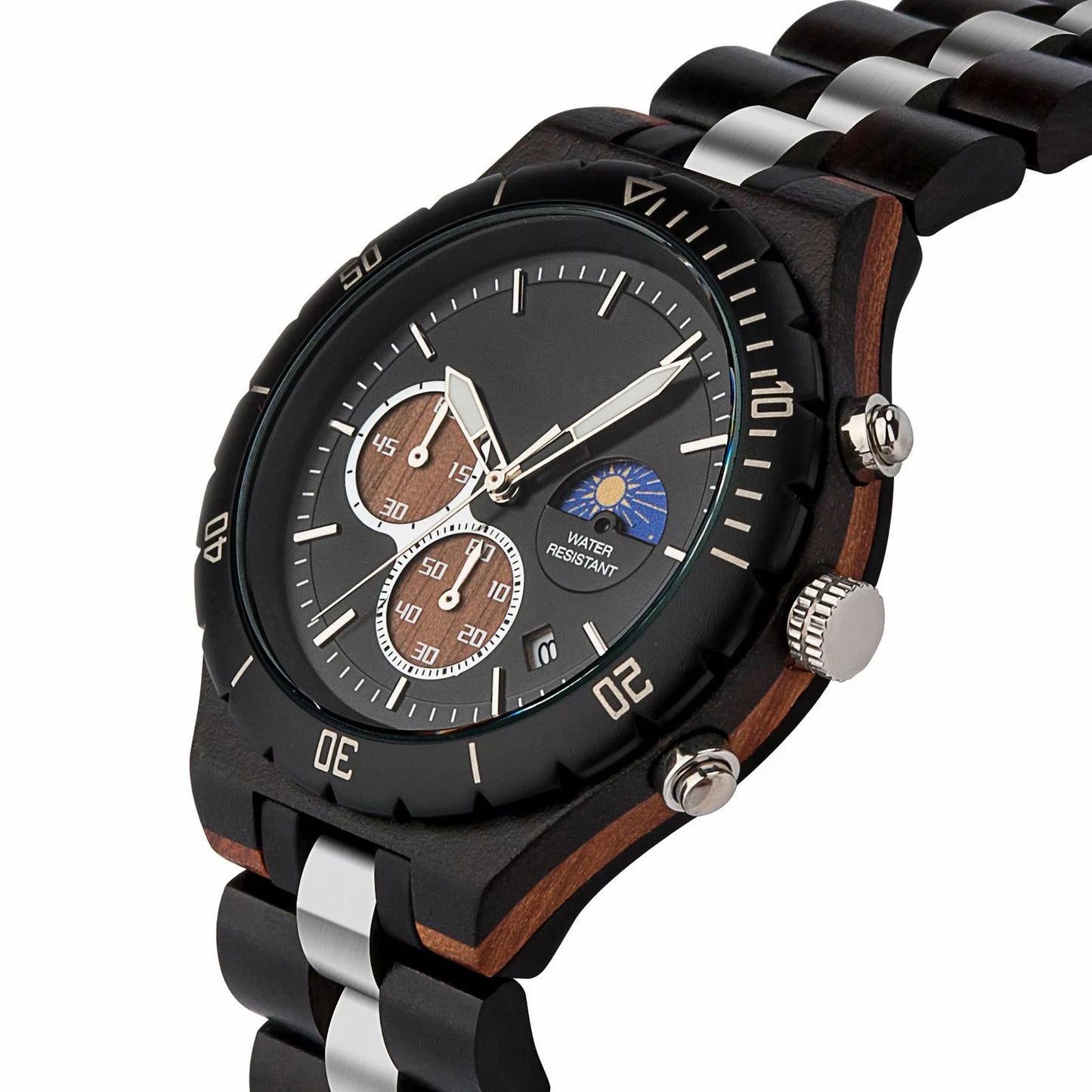 Alfa Male Luxury Black Chronograph Watch  - For Man