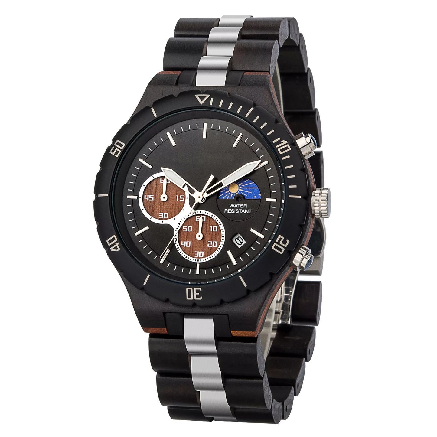 Alfa Male Luxury Black Chronograph Watch  - For Man