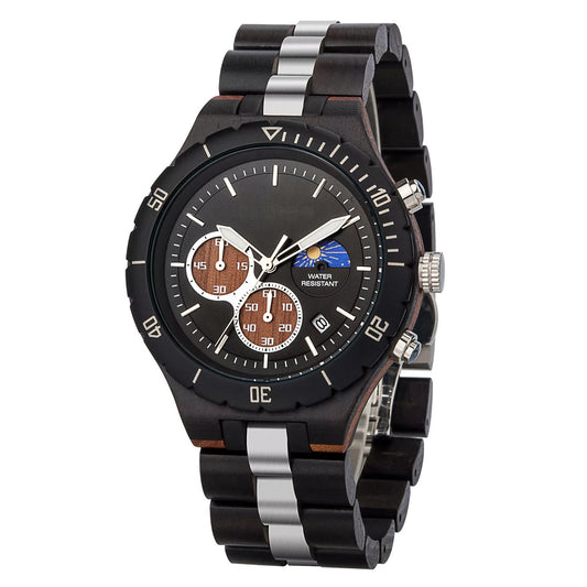 Alfa Male Luxury Black Chronograph Watch  - For Man