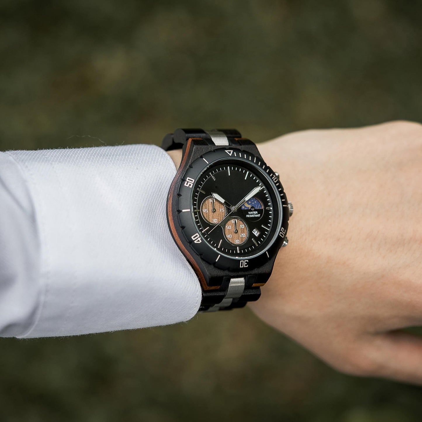 Alfa Male Luxury Black Chronograph Watch  - For Man