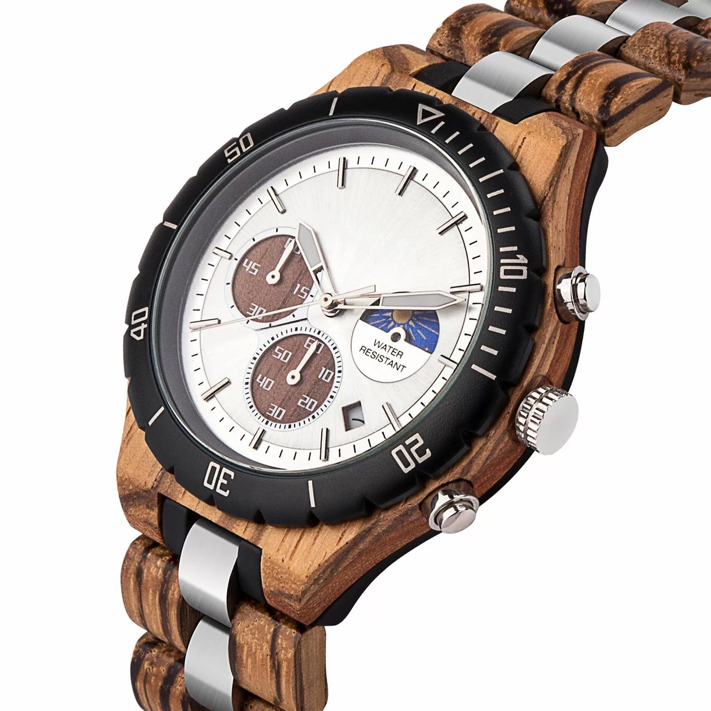 Alfa Male Luxury Silver Chronograph Watch  - For Man