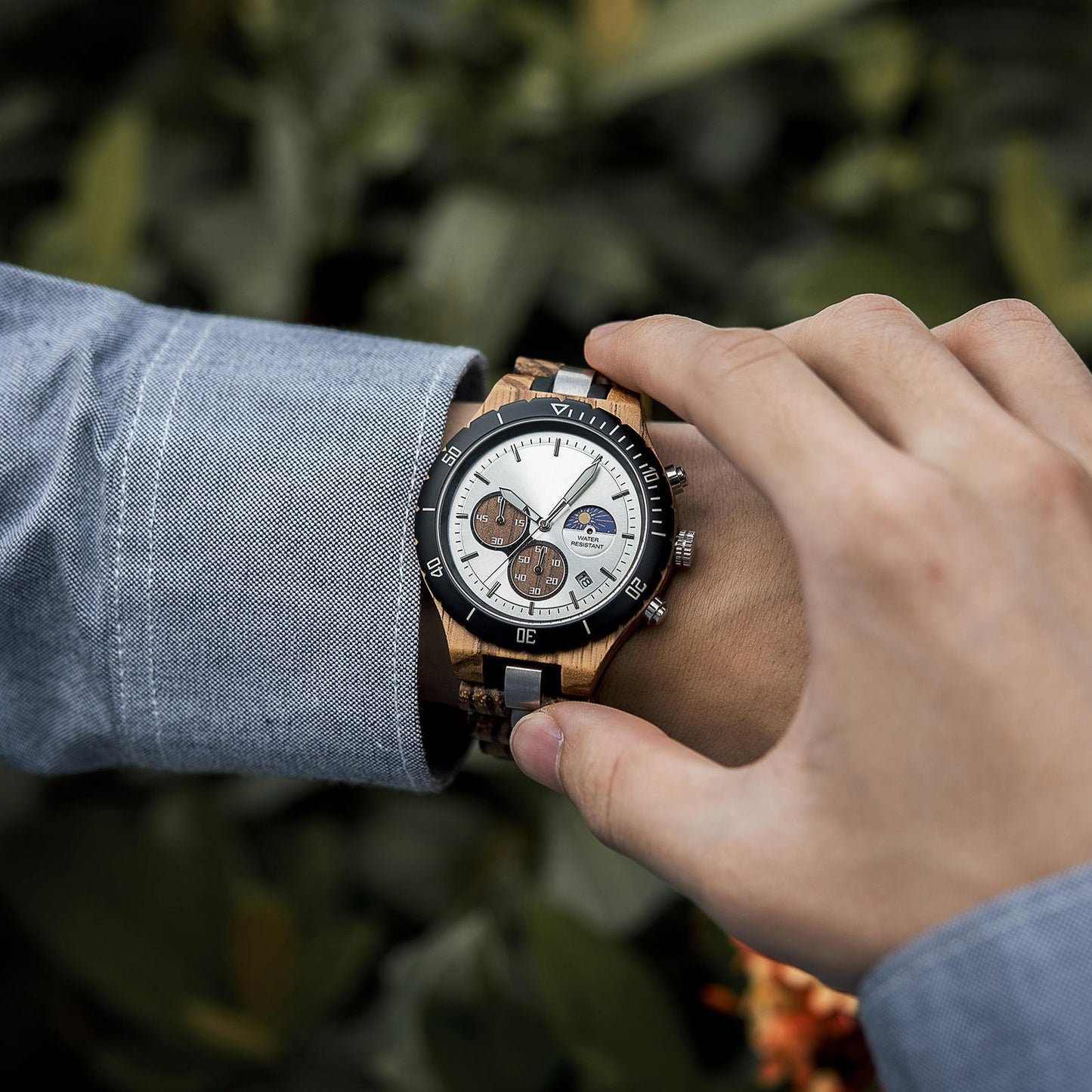 Alfa Male Luxury Silver Chronograph Watch  - For Man