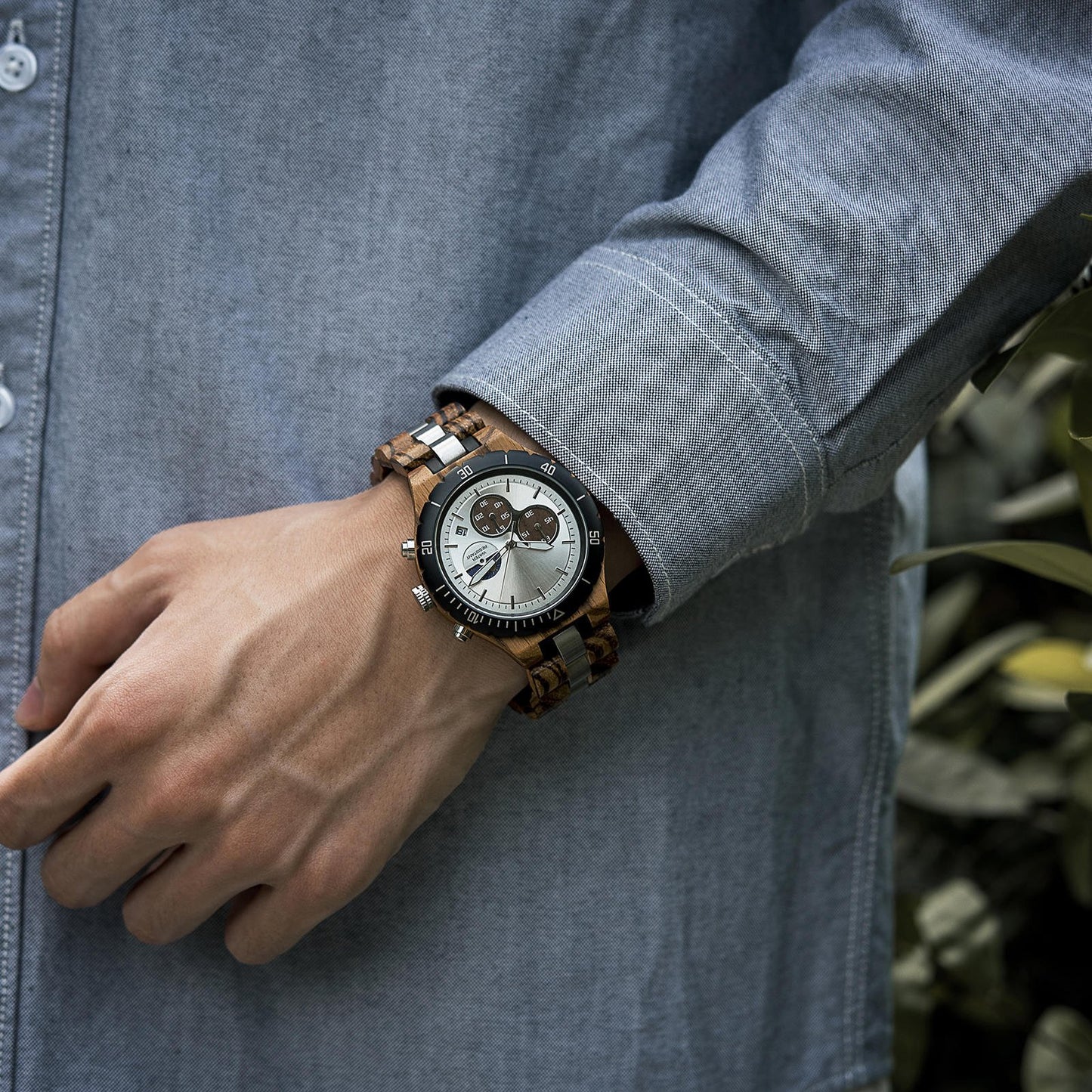 Alfa Male Luxury Silver Chronograph Watch  - For Man