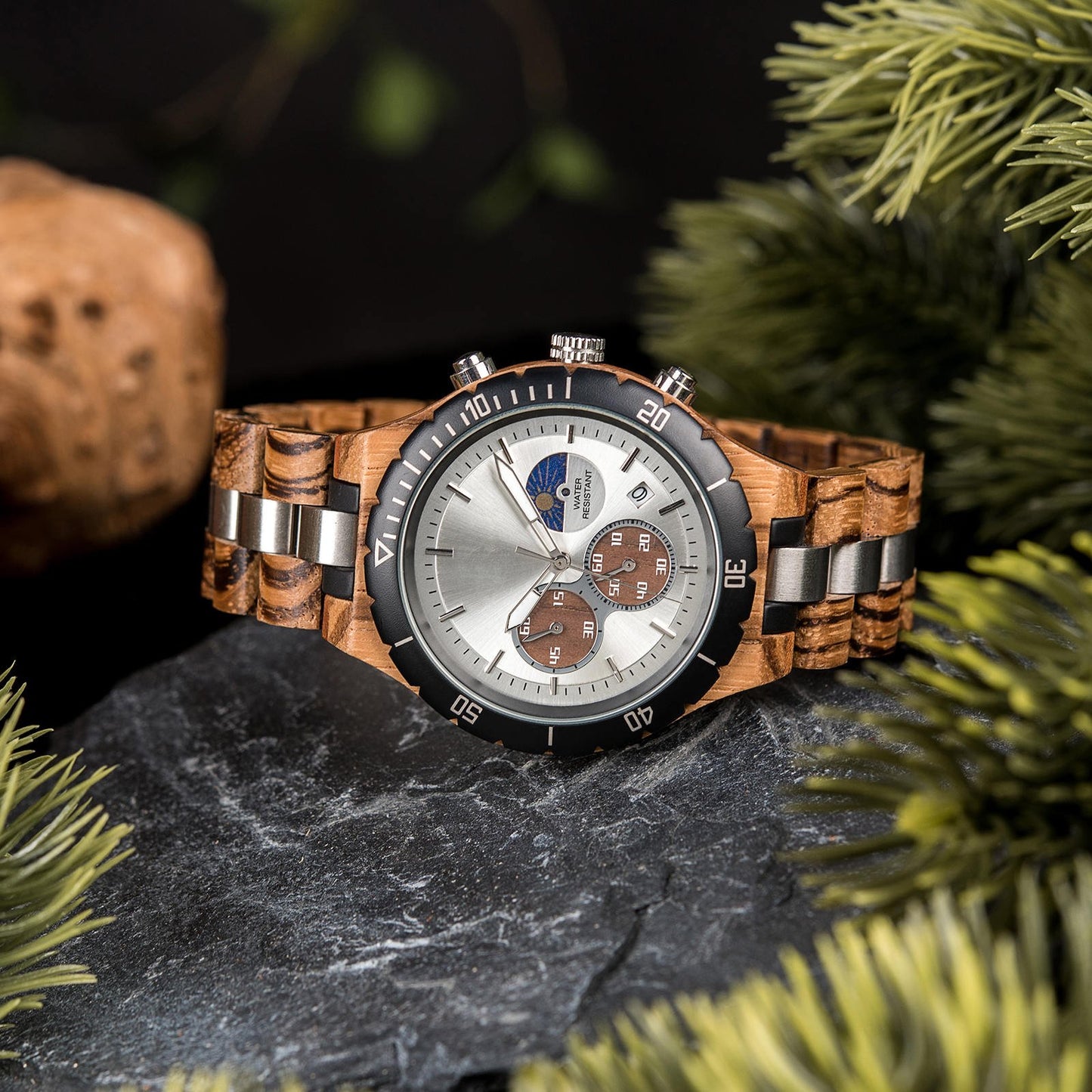 Alfa Male Luxury Silver Chronograph Watch  - For Man