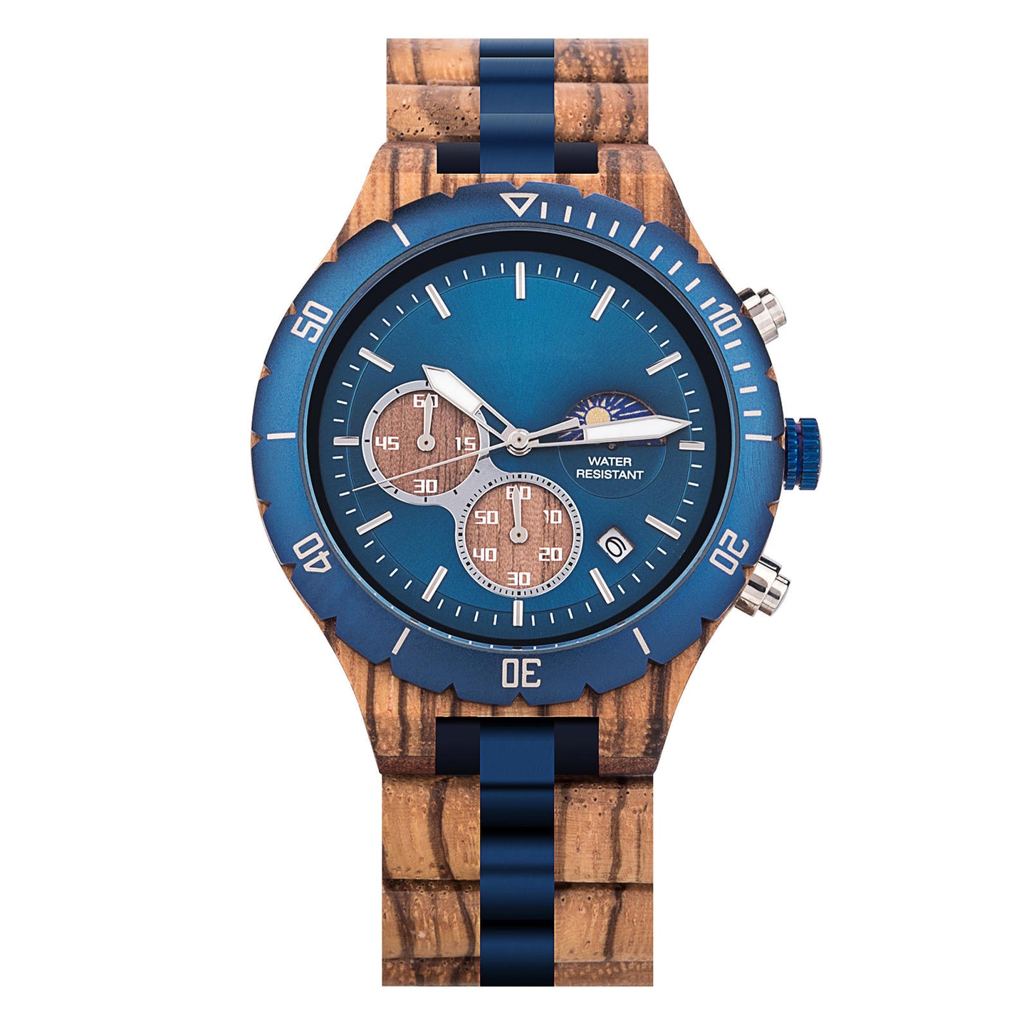 Alfa Male Luxury Blue Chronograph Watch  - For Man