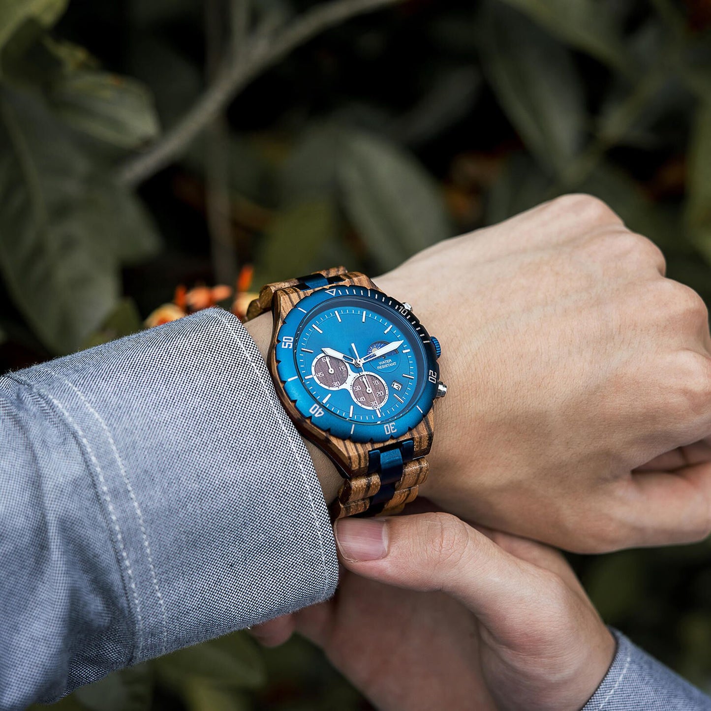 Alfa Male Luxury Blue Chronograph Watch  - For Man