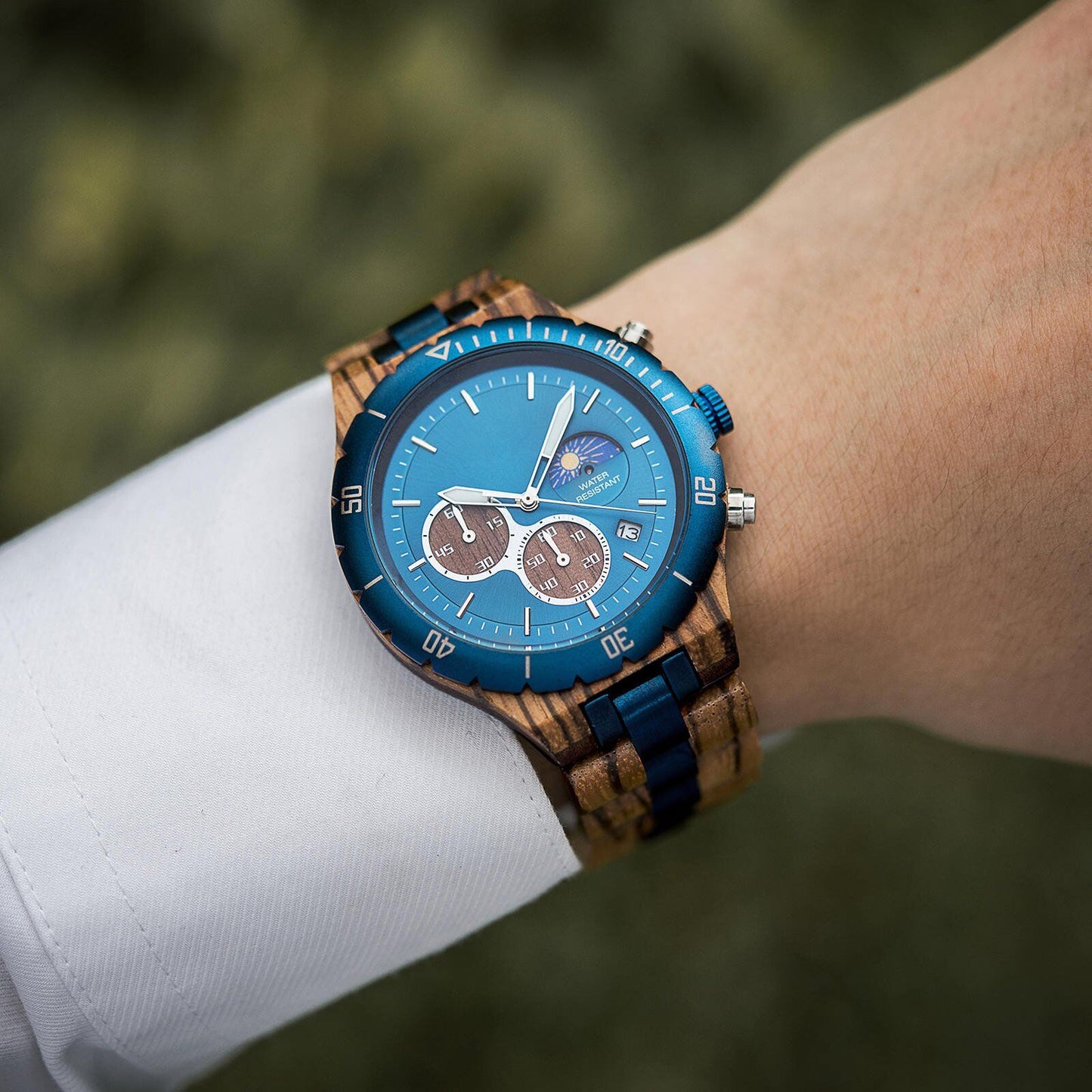 Alfa Male Luxury Blue Chronograph Watch  - For Man
