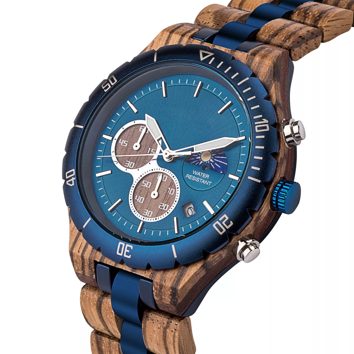 Alfa Male Luxury Blue Chronograph Watch  - For Man