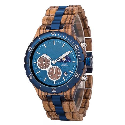Alfa Male Luxury Blue Chronograph Watch  - For Man
