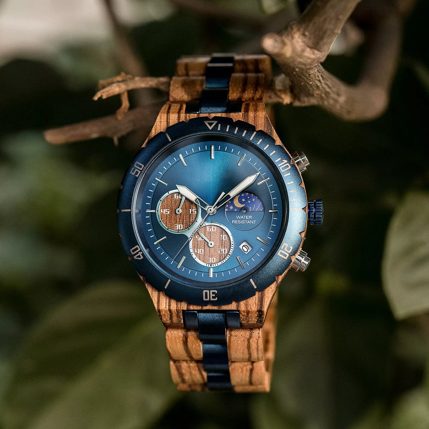Alfa Male Luxury Blue Chronograph Watch  - For Man
