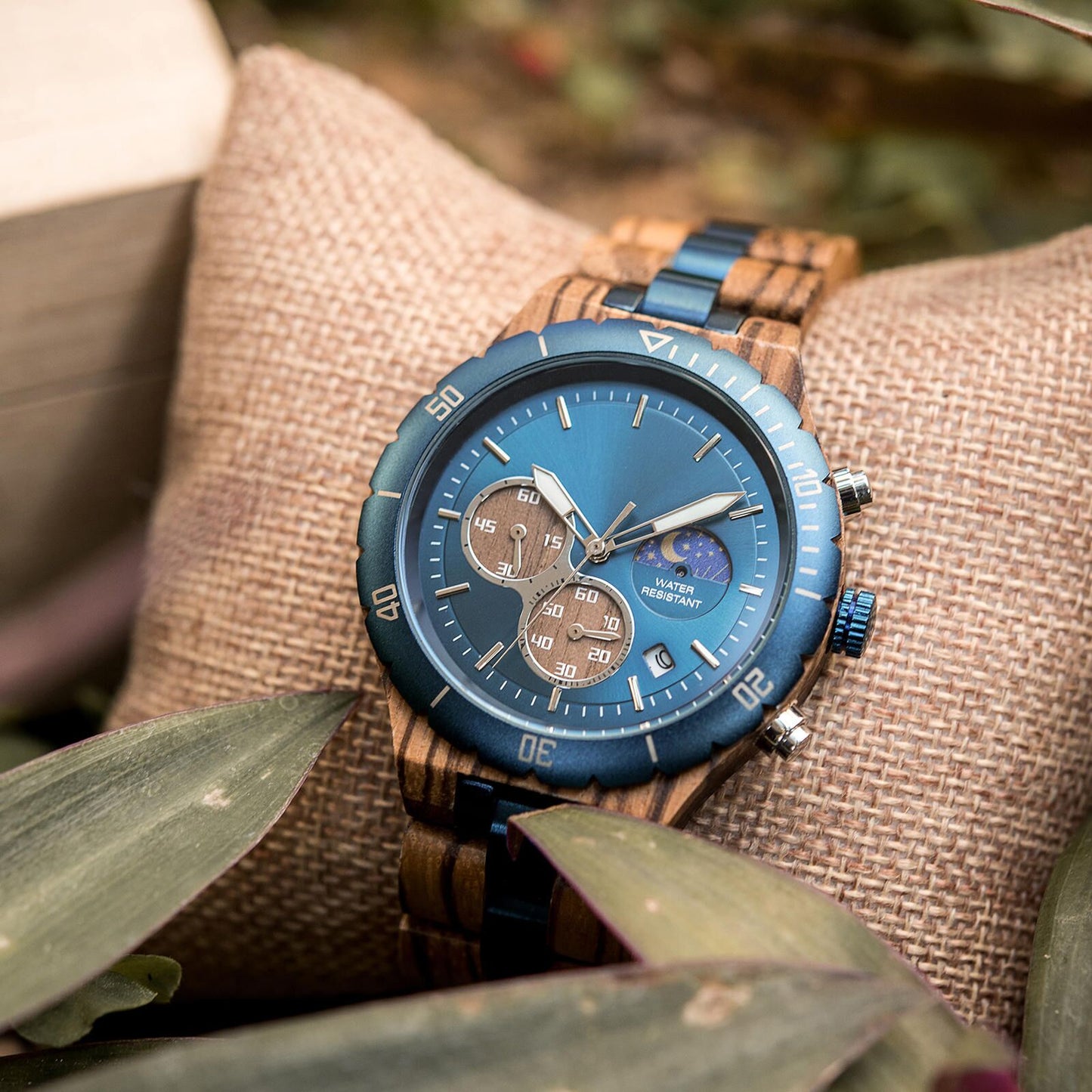 Alfa Male Luxury Blue Chronograph Watch  - For Man
