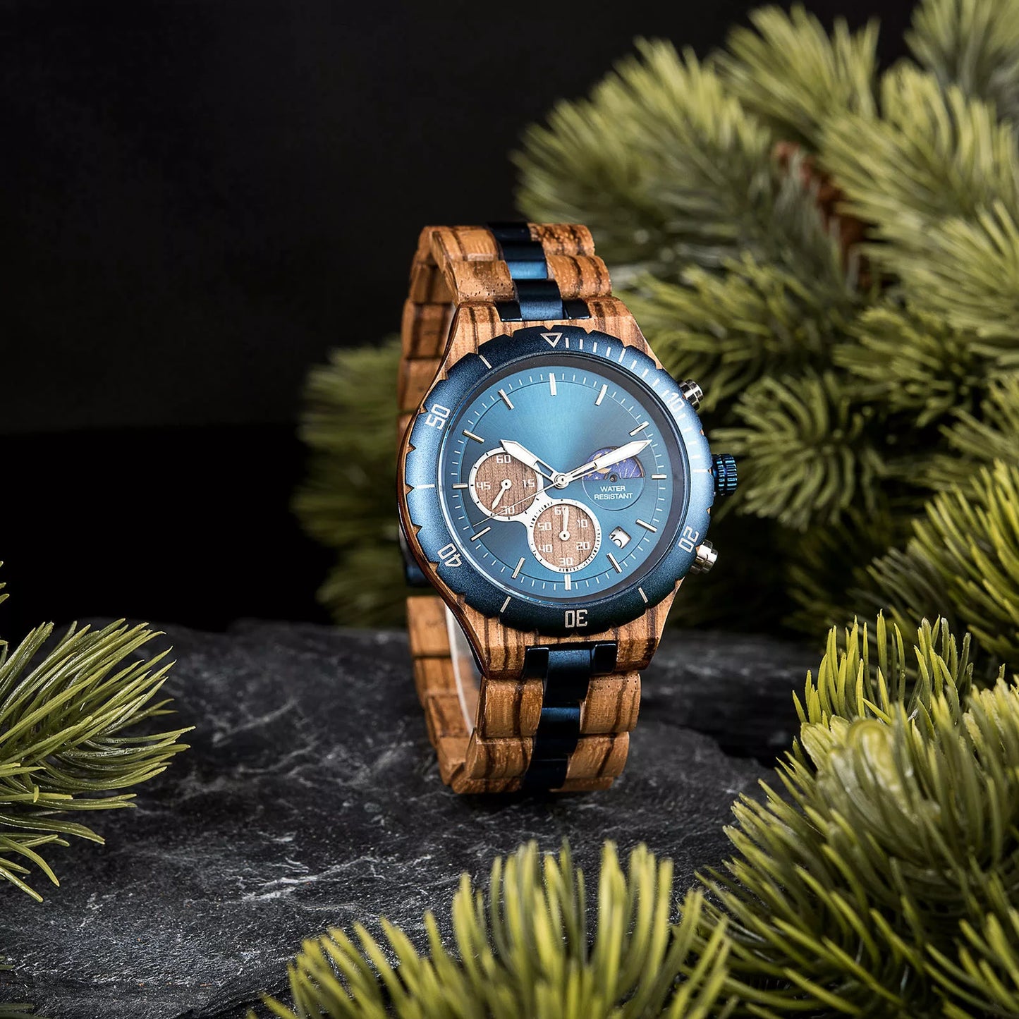 Alfa Male Luxury Blue Chronograph Watch  - For Man