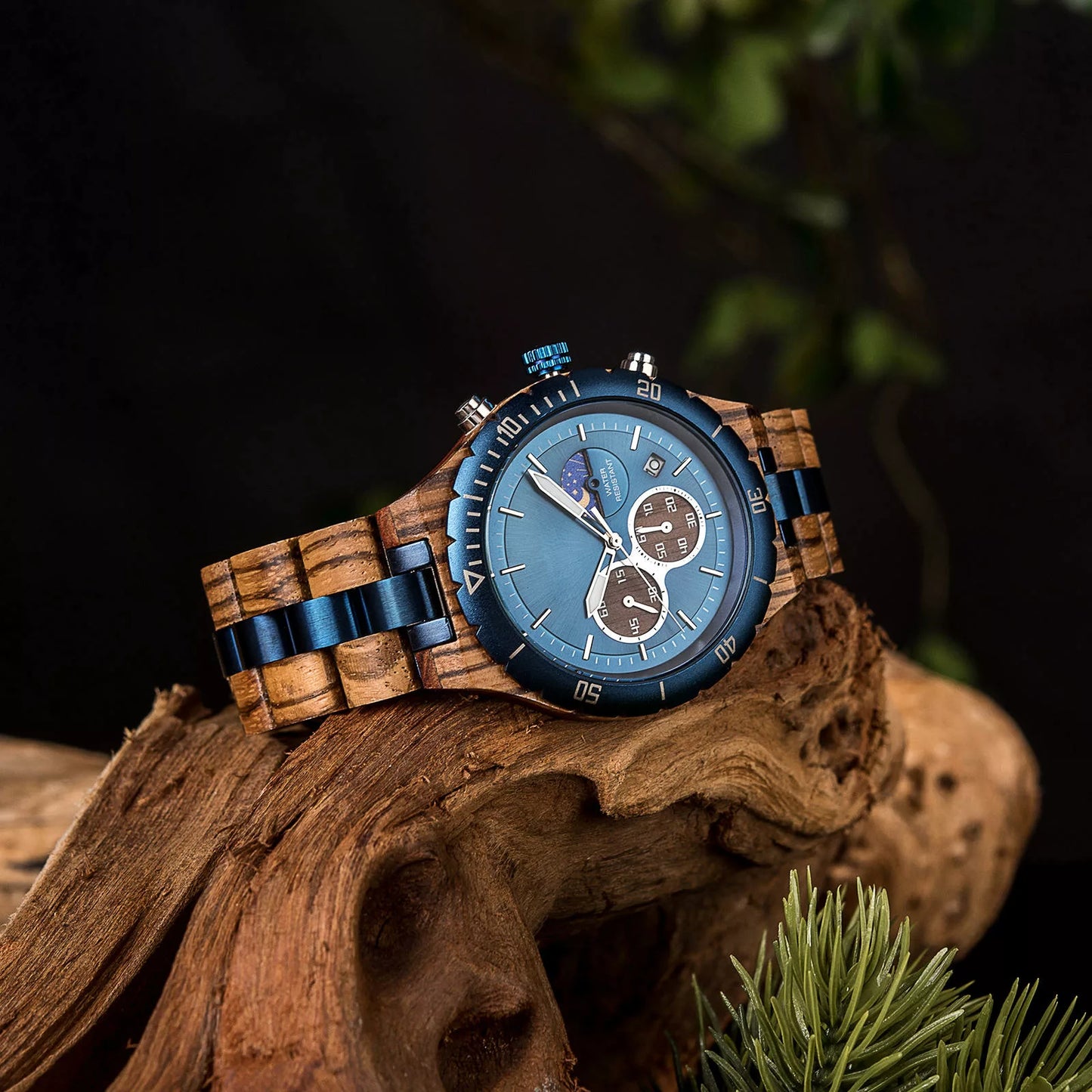 Alfa Male Luxury Blue Chronograph Watch  - For Man