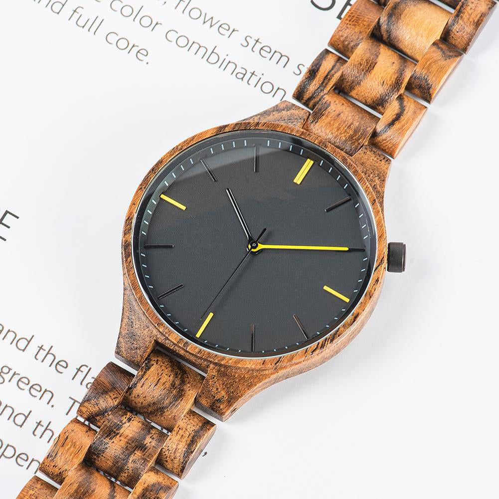 Men's HandMade Series Zebra Wood Watch