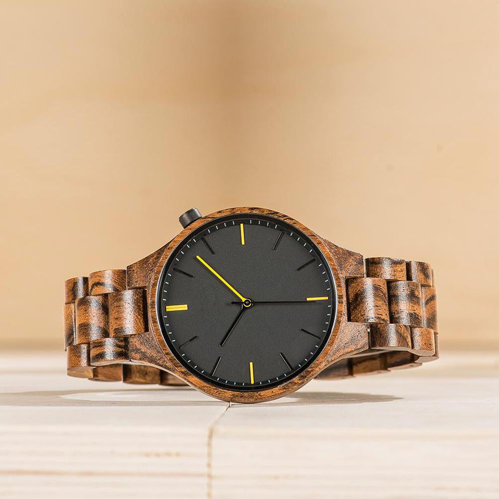 Men's HandMade Series Zebra Wood Watch