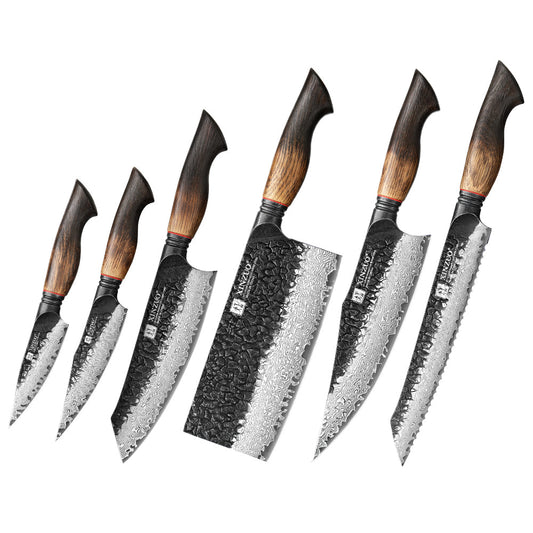 The Artisan Chef's 6-Piece Damascus Steel Knife Collection