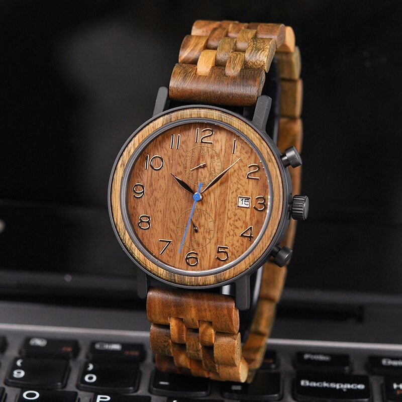 High Class Hand Crafted Wood Watch - For Man