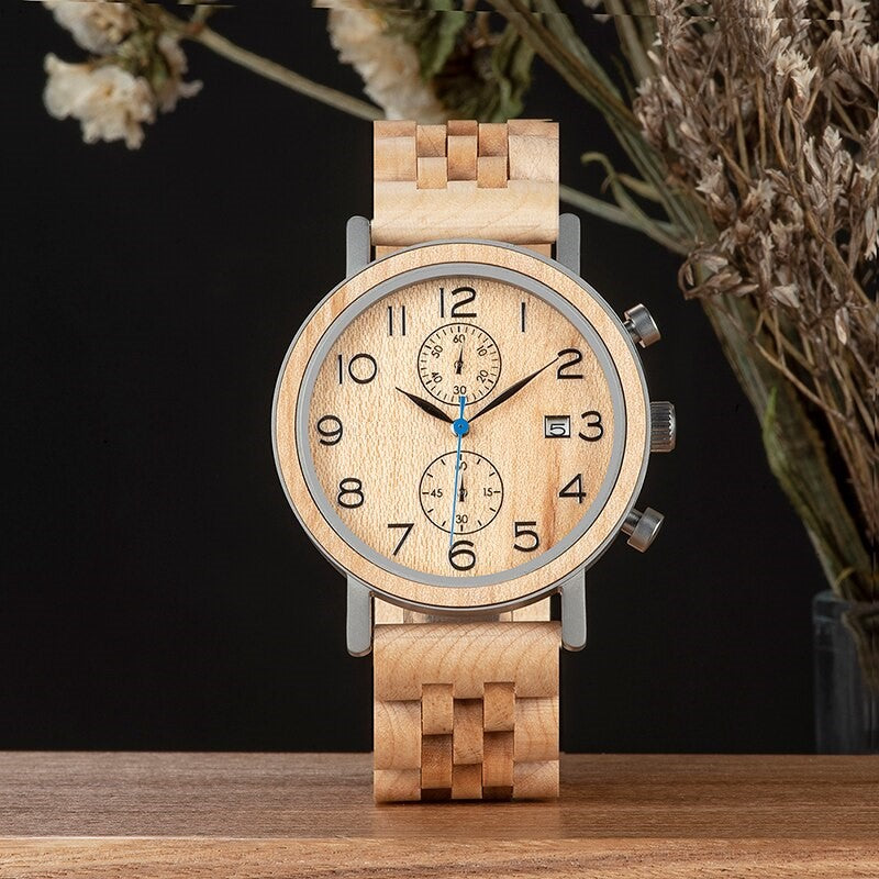 High Class Hand Crafted Wood Watch - For Man
