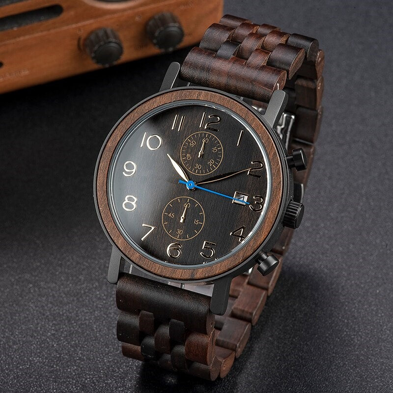 High Class Hand Crafted Wood Watch - For Man