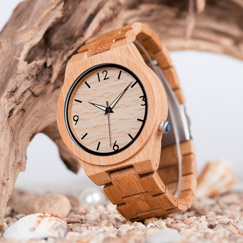 Natural All Bamboo Wood Watch - For Man