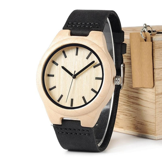 Luxury Wood and Leather TimePiece