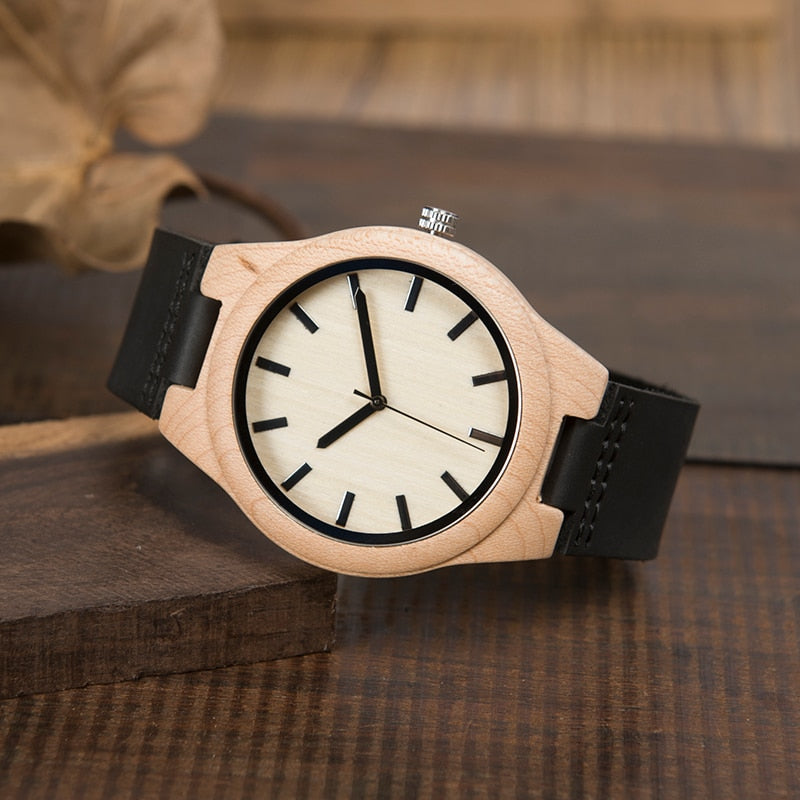 Luxury Wood and Leather TimePiece