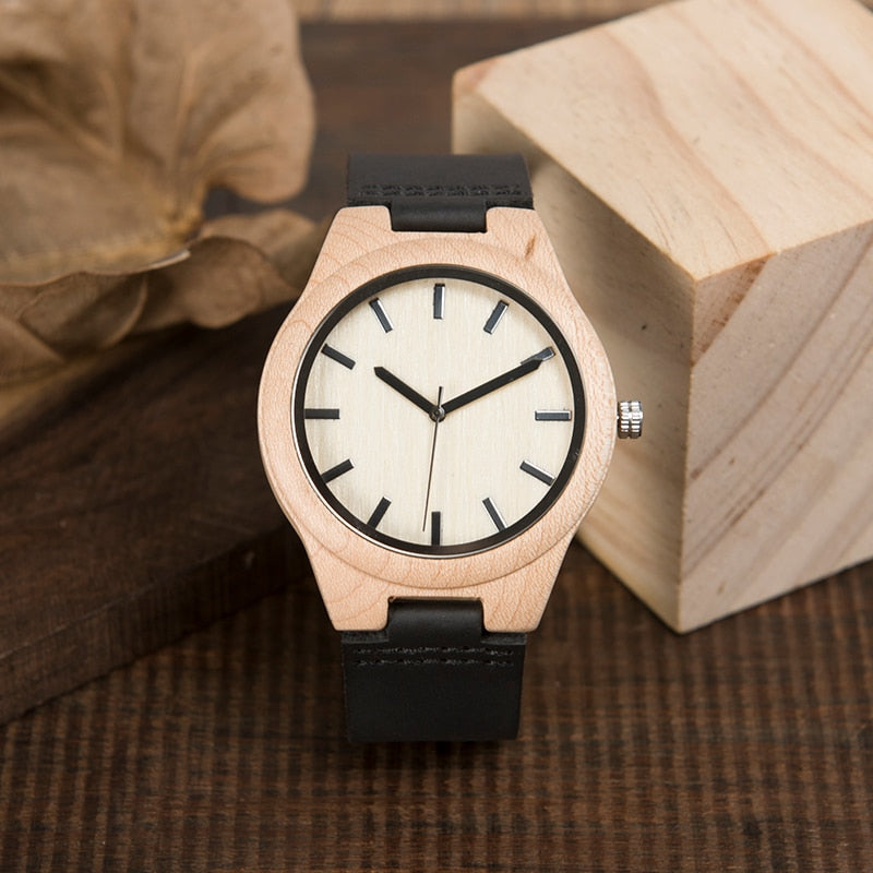 Luxury Wood and Leather TimePiece