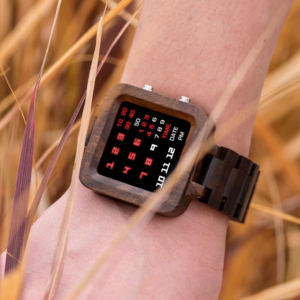 Limited Edition Digital Wooden Watch - For Man