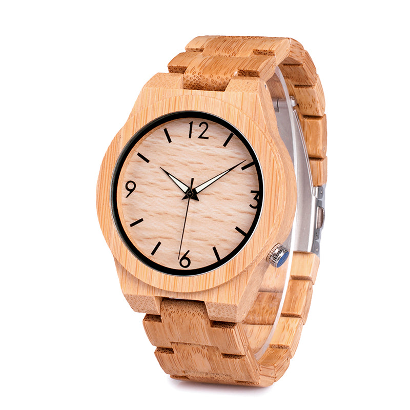 Natural All Bamboo Wood Watch - For Man