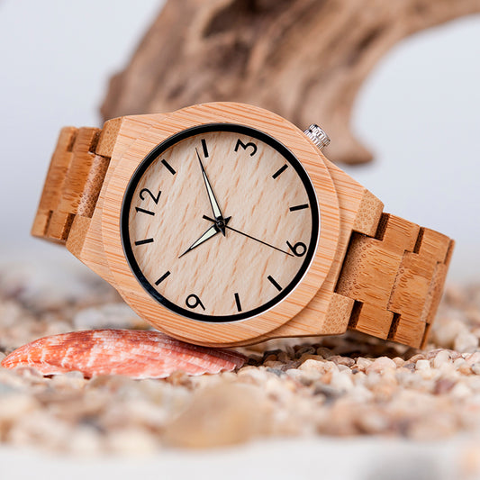 Natural All Bamboo Wood Watch - For Man