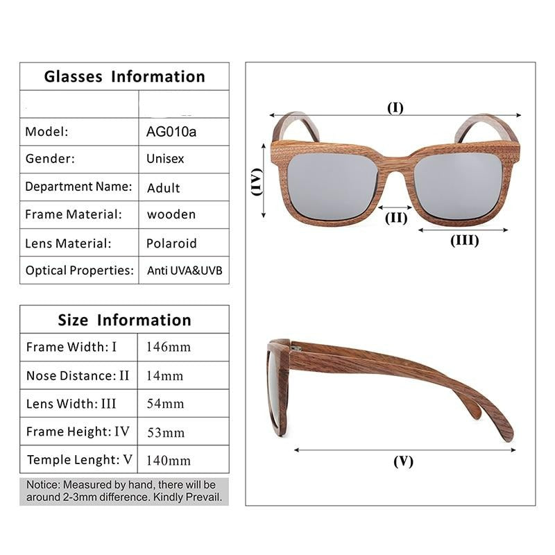 Bamboo Sunglasses Polarized Vintage