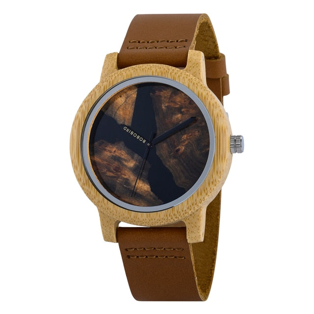 Flawless Leather epoxy island Watch - For Woman