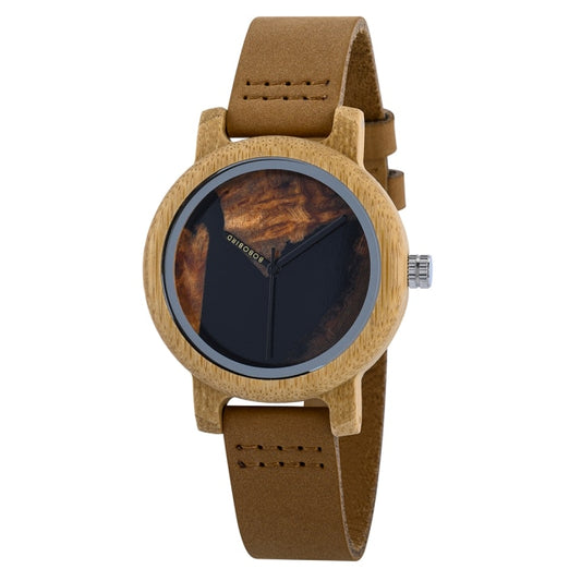 Flawless Leather epoxy island Watch - For Woman