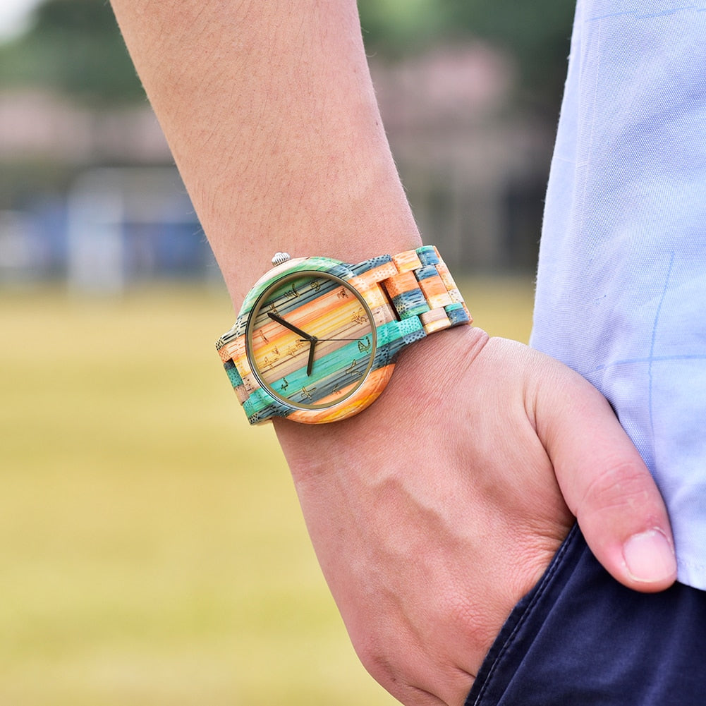 Chameleon Vintage Wood Watch